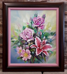 Картина Розови цветя - автор Миглена Кирилова 10147