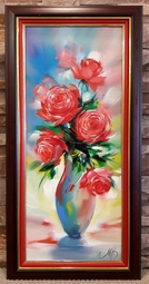 Червени рози във ваза - автор Миглена Кирилова 1094