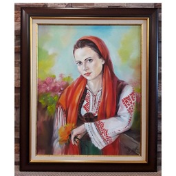 Българка - картина живопис маслени бои - код 10223