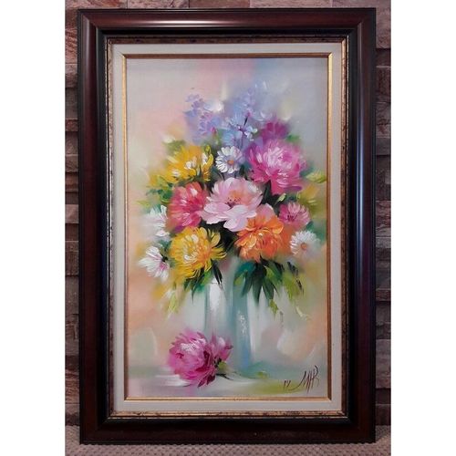 Пъстри цветя - авторска картина живопис - код 10254