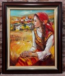 Картина Край село - автор Миглена Кирилова - код 10340