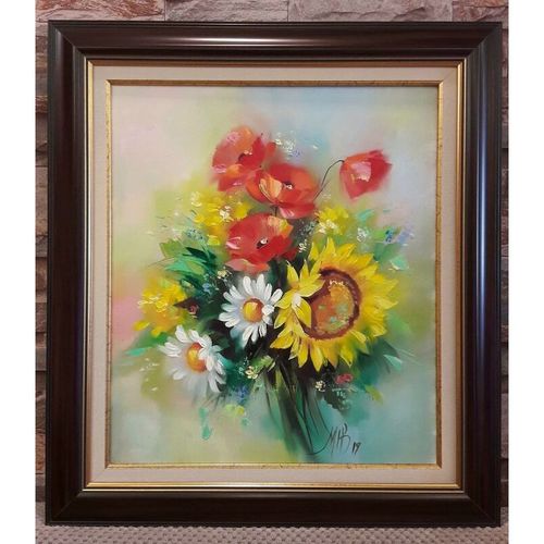 Полски цветя - маслена живопис - код 10261