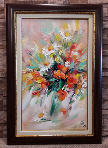 Полски цветя живопис маслени бои - код 10292