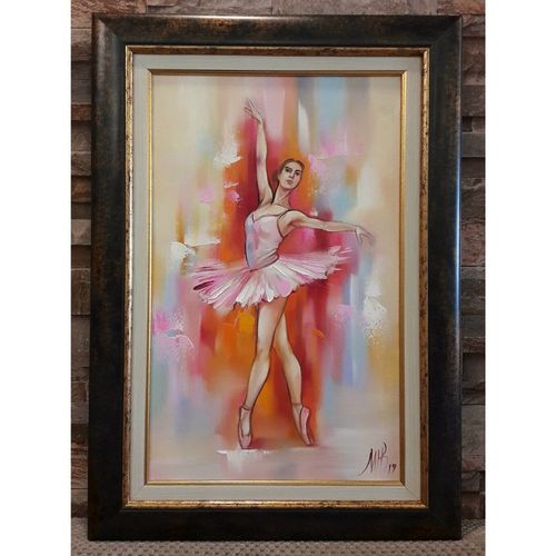 Балерина - живопис маслени бои - код 10309