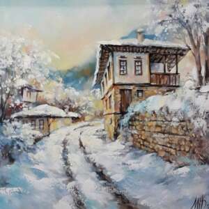 Пейзаж живопис Утро - код 10465