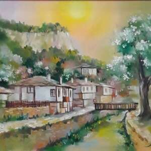 Картина живопис Пролет в с. Лещен 1033